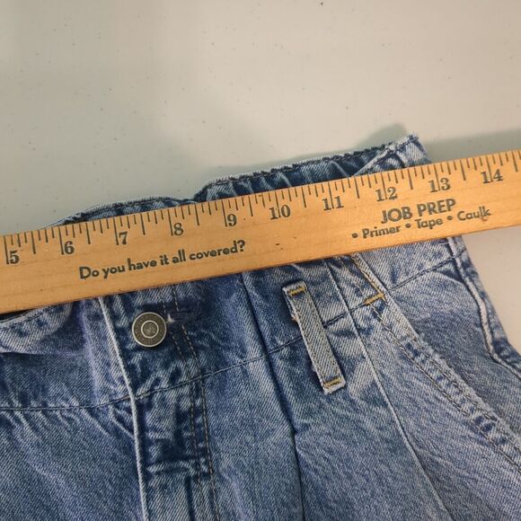 Abercrombie & Fitch Paperbag high Waist rise Mom Jeans raw hem Blue 27 4 s Women - Picture 3 of 6